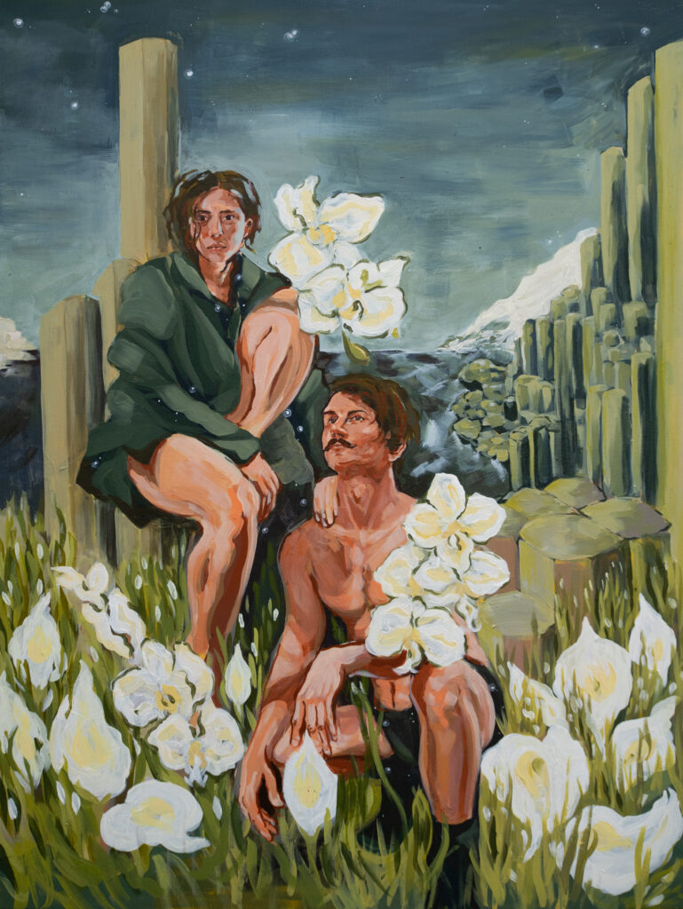 Along the Blooming Shore | Acrylic on Stretched Canvas | 30x40 inches